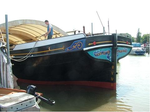 Thalatta - emerging into daylight on relaunch