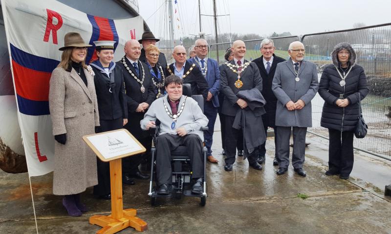 Charterhouse was officially welcomed to the West Wales Maritime Heritage Museum by the Lord-Lieutenant of Dyfed Ms Sara Edward