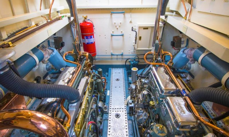 JOSEPH SOAR Engine Room with twin Gardner 5LW Engines 'Ava' and 'Beatrice'