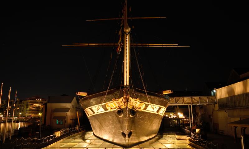 SS Great Britain at night by drone - 2022 Photo Comp entry