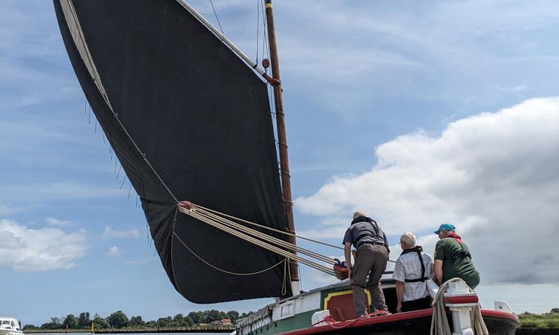 Maud under sail