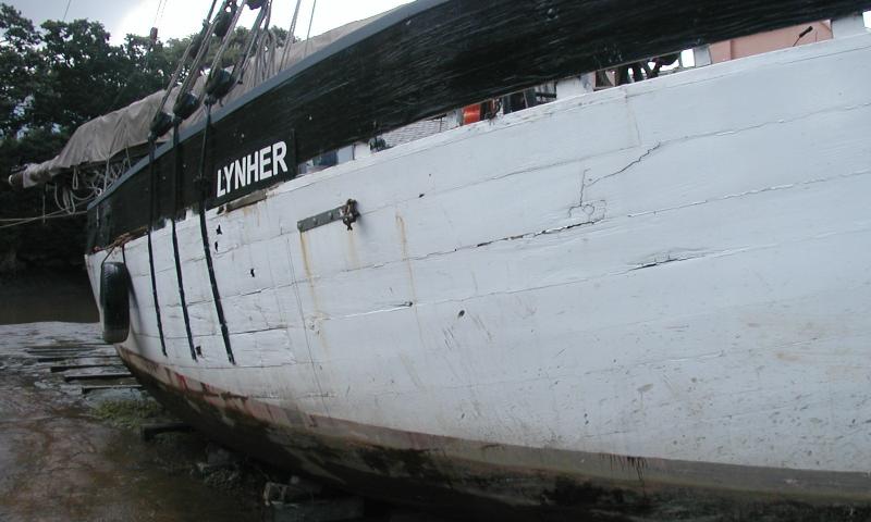 Lynher out the water - starboard side