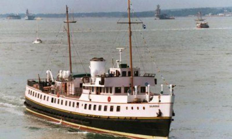 Balmoral - underway, starboard bow view