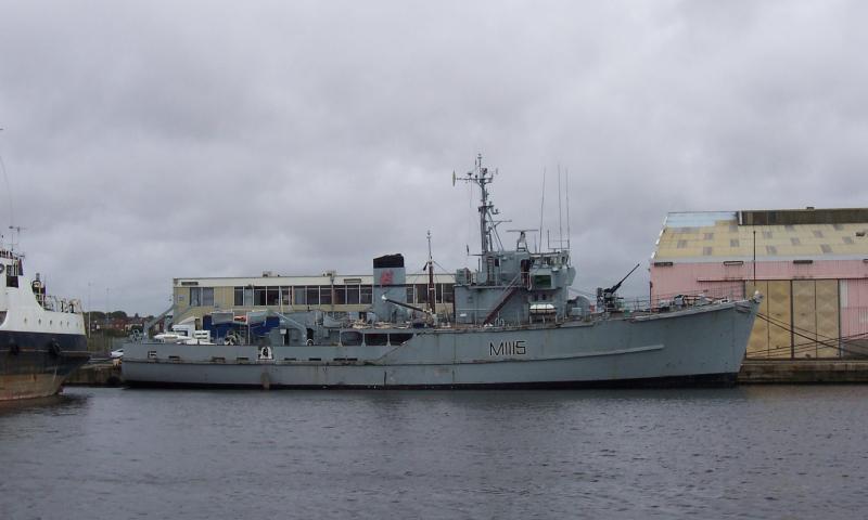HMS Bronington  - starboard side