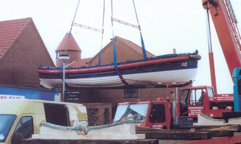 JC Madge being hoisted