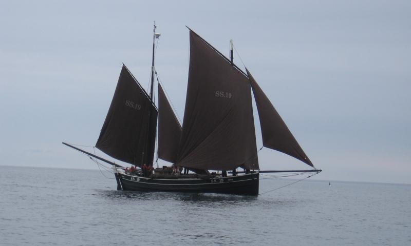 Ripple -lugger sail training day, Newlyn, Mar 12