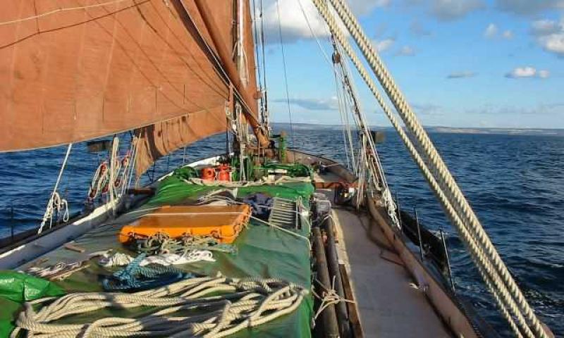 Beric - deck view under sail