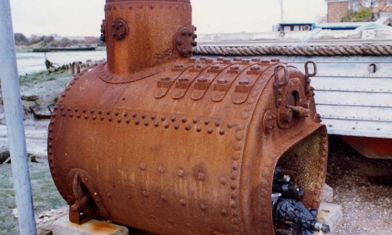 Steam Cutter 26 - her original 'Gunboat Boiler', before it was scrapped