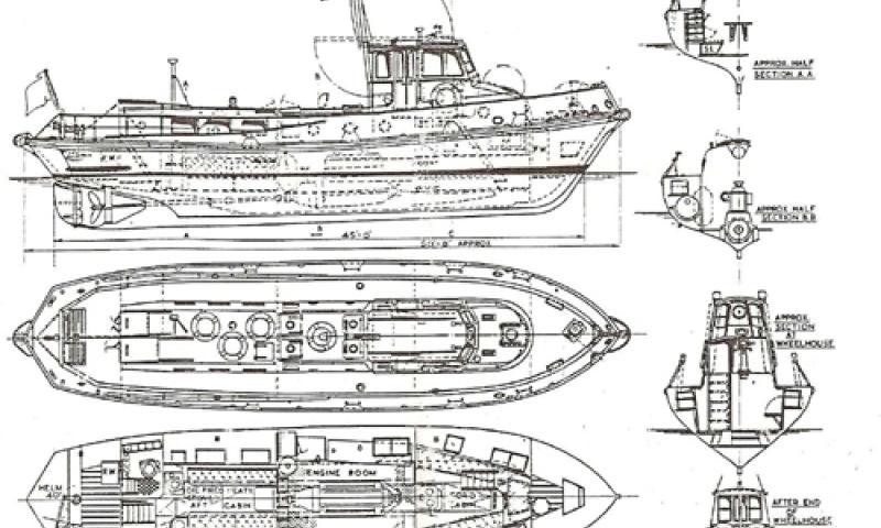 General arrangement of the 45ft customs boat LYNX