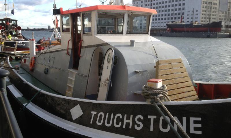 Touchstone - Bow view, At London Boat Show 2014