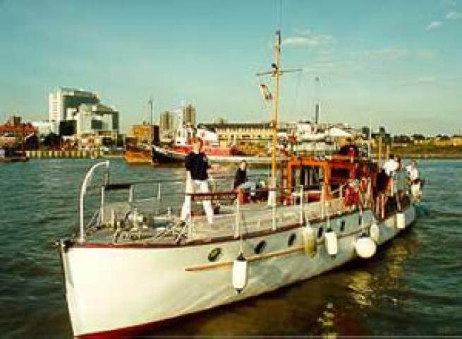 Bluebird of Chelsea - bow looking aft, port side.