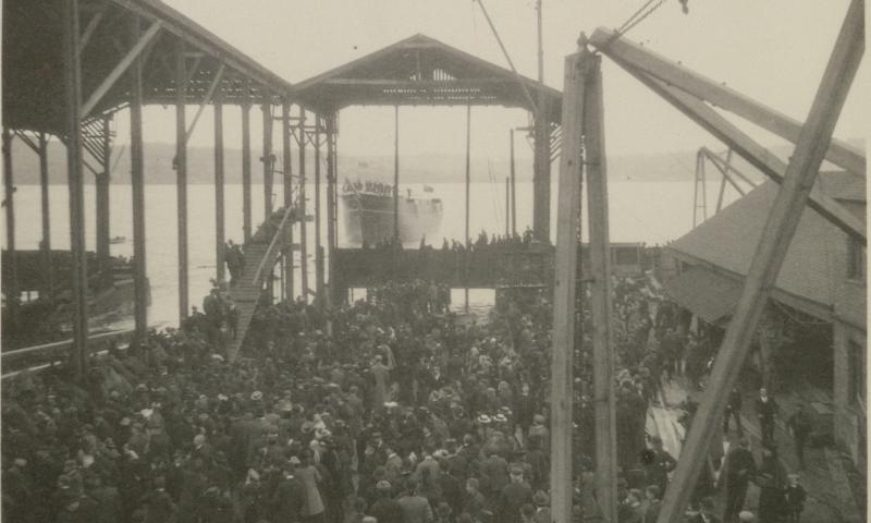 The launch of the Discovery in 1901