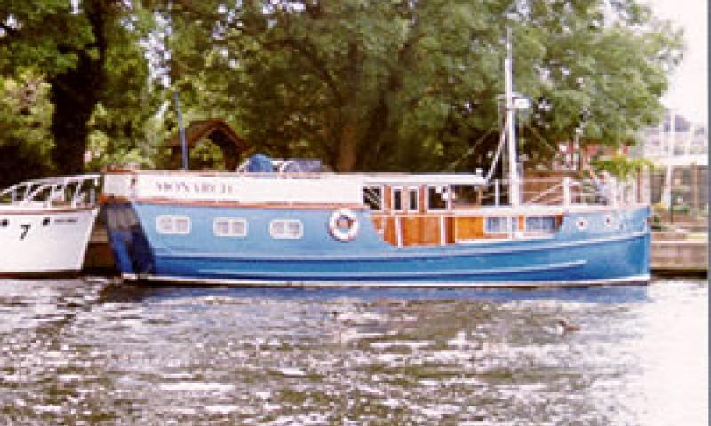MONARCH - on River Thames at Cookham. Starboard side.