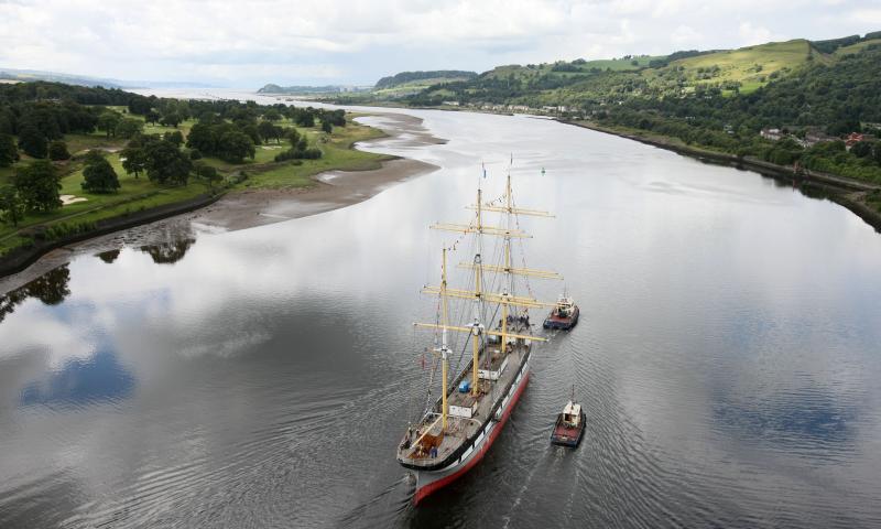 Glasgow Tall Ship Glenlee is towed down the Clyde to go into dry dock at Greenock - Photo Comp entry 2011