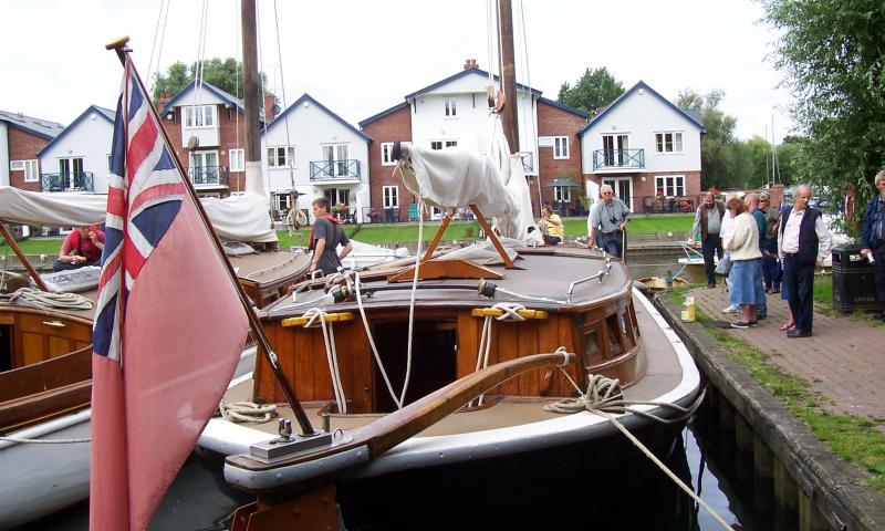Stern view, at Loddon, with Olive