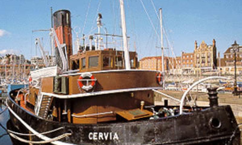 CERVIA - at Ramsgate. Starboard bow looking aft.