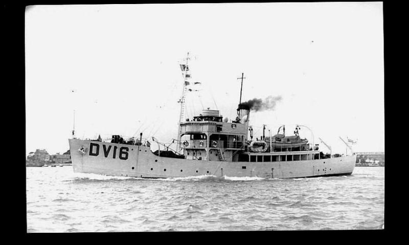 LORRIMAR - port side view, underway, as HMS SKOMER