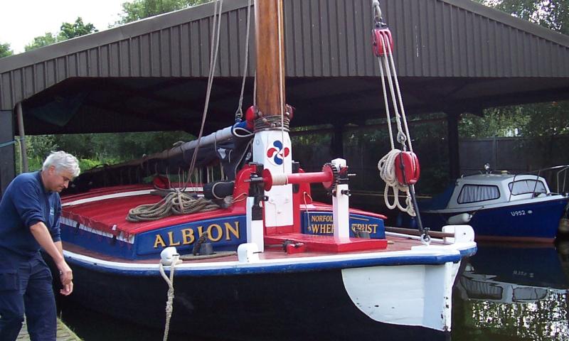 Albion alongside - view of bows.