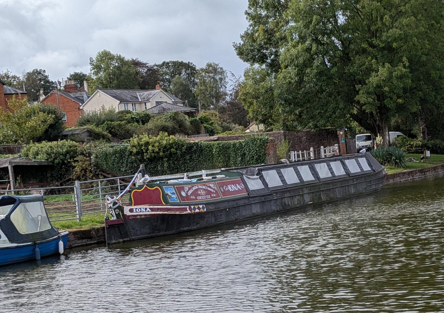Iona moored in Tiverton