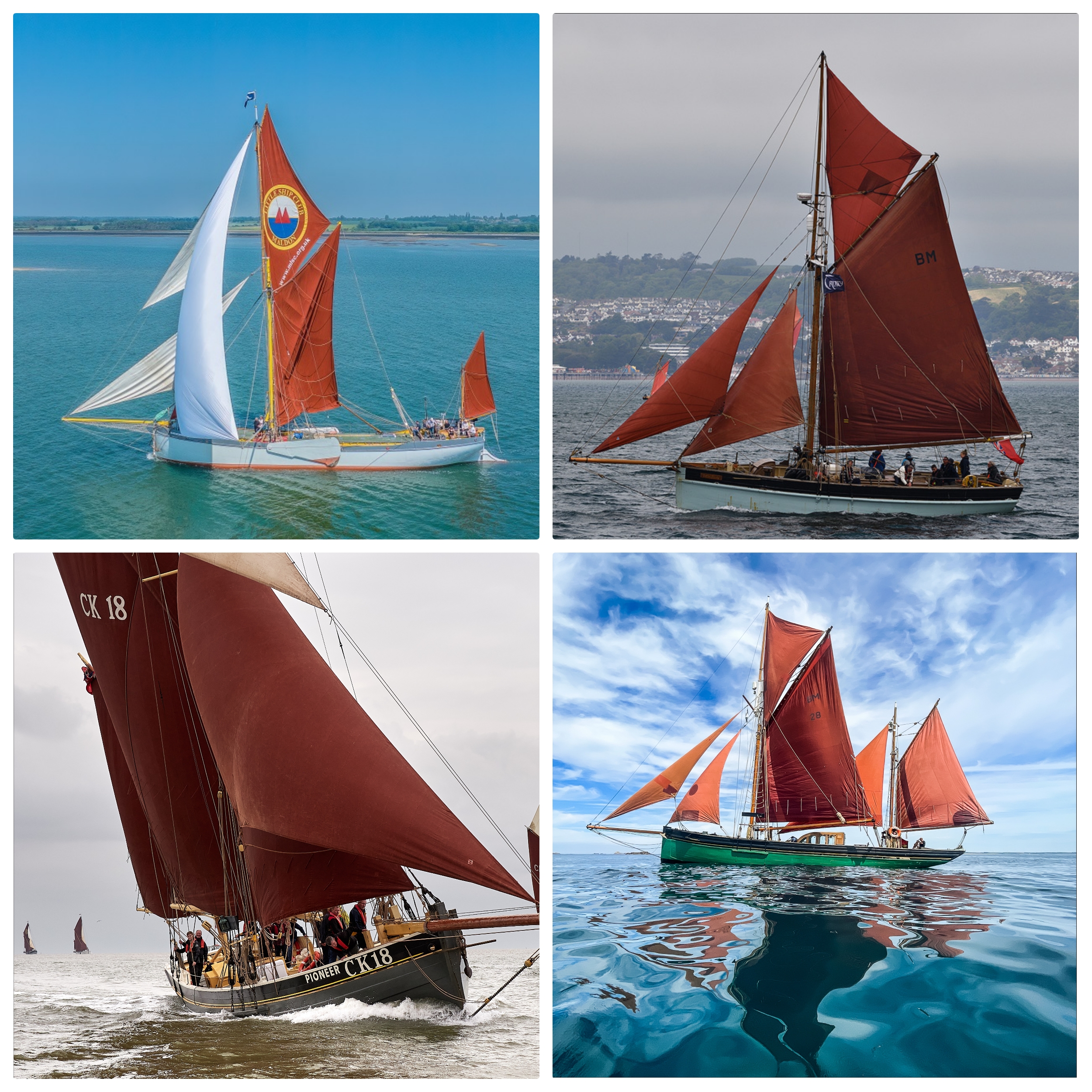 Four sailing ships