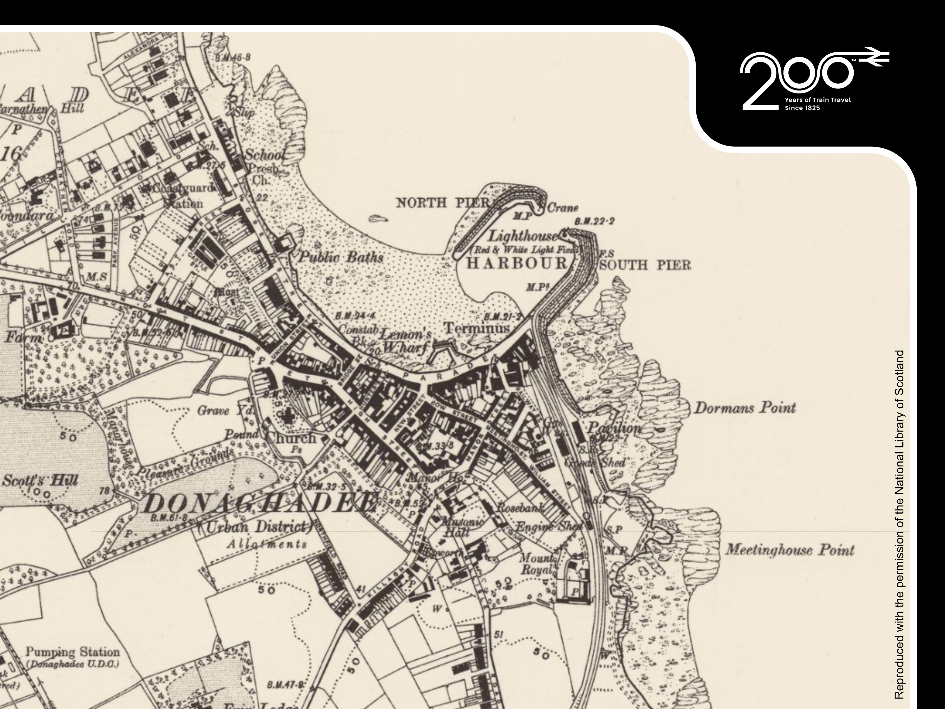Donaghadee in 1932, as represented by the Ordnance Survey. Reproduced with the permission of the National Library of Scotland.