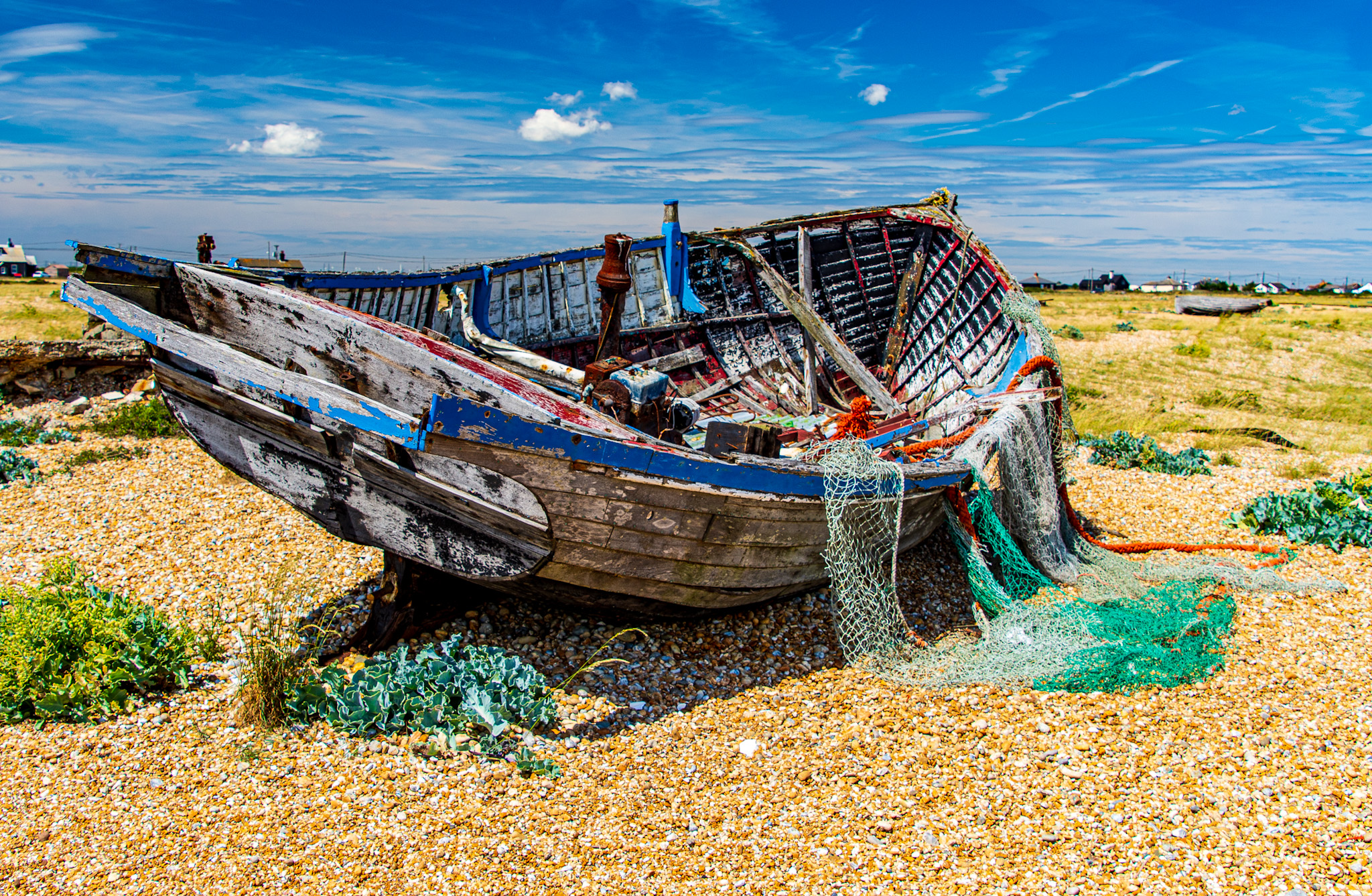 August 2020 Calendar image - Castaway - abandoned on Dungeness Beach by David Stearne