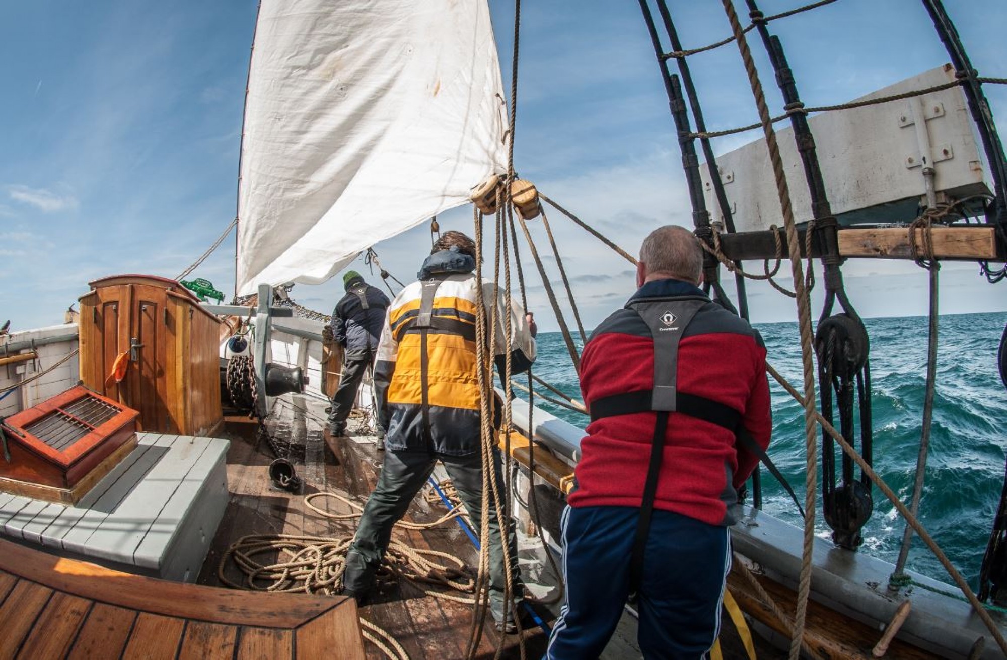 On deck on the Baltic Trader Williams II (c) Blyth Tall Ship