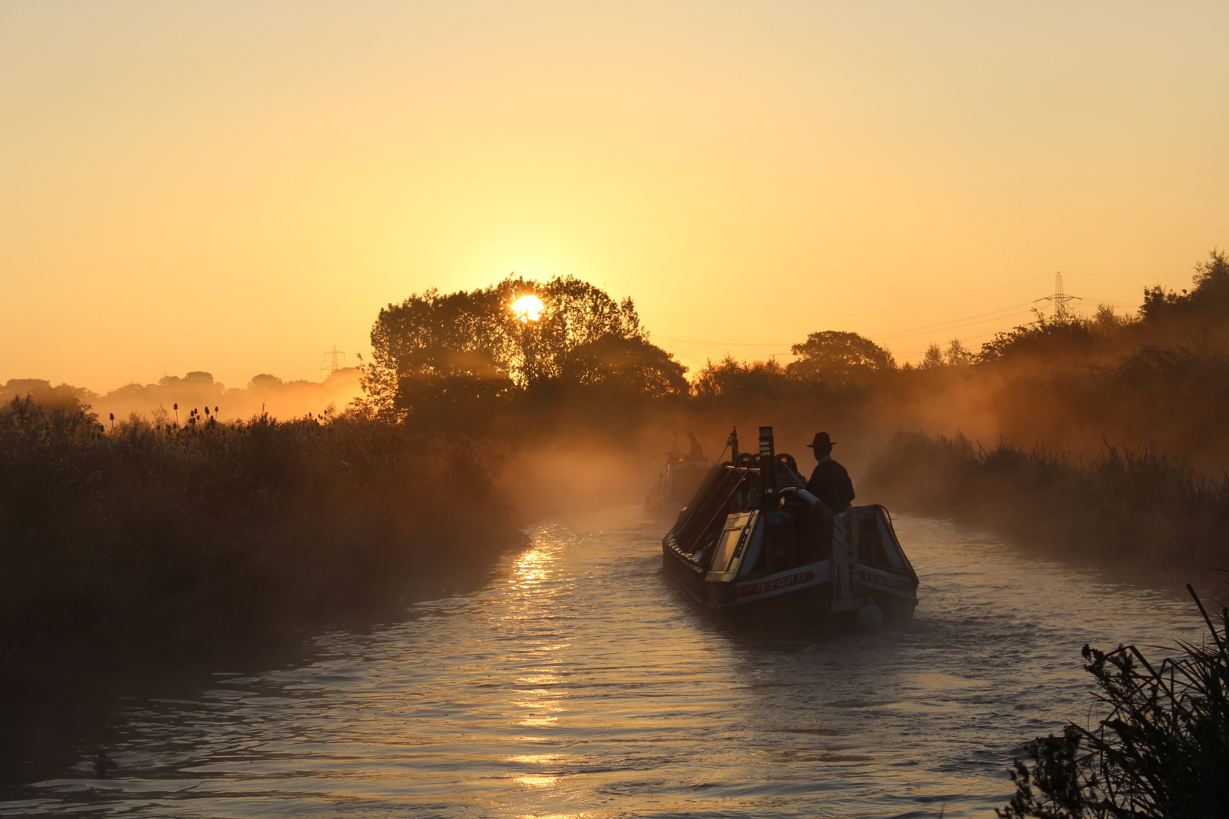 Butty boat Ilford breaks the September dawn by Teresa Fuller
