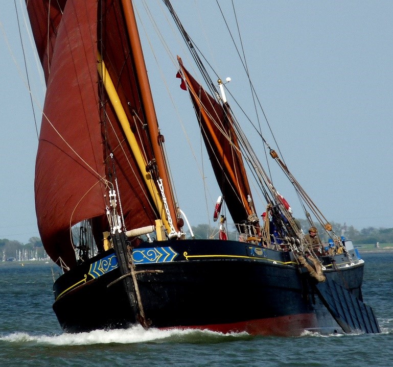 Centaur (1895). Her berth is on the Hythe, Maldon. Owned by Thames Sailing Barge Trust (c) TSBT