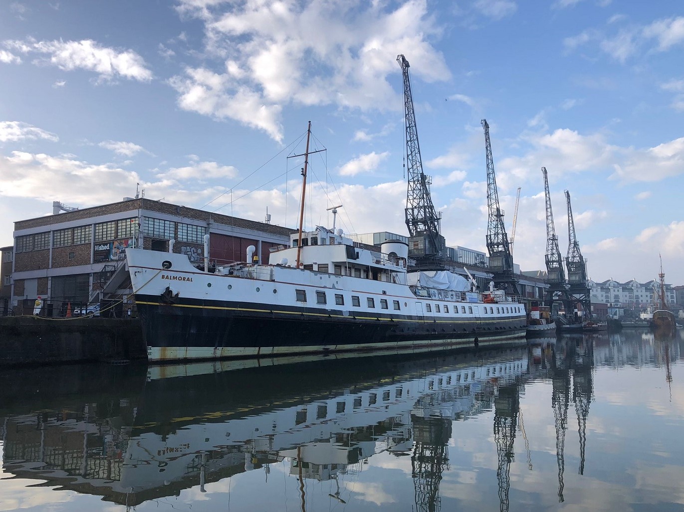 MV Balmoral moored at Bristol, Peter Green