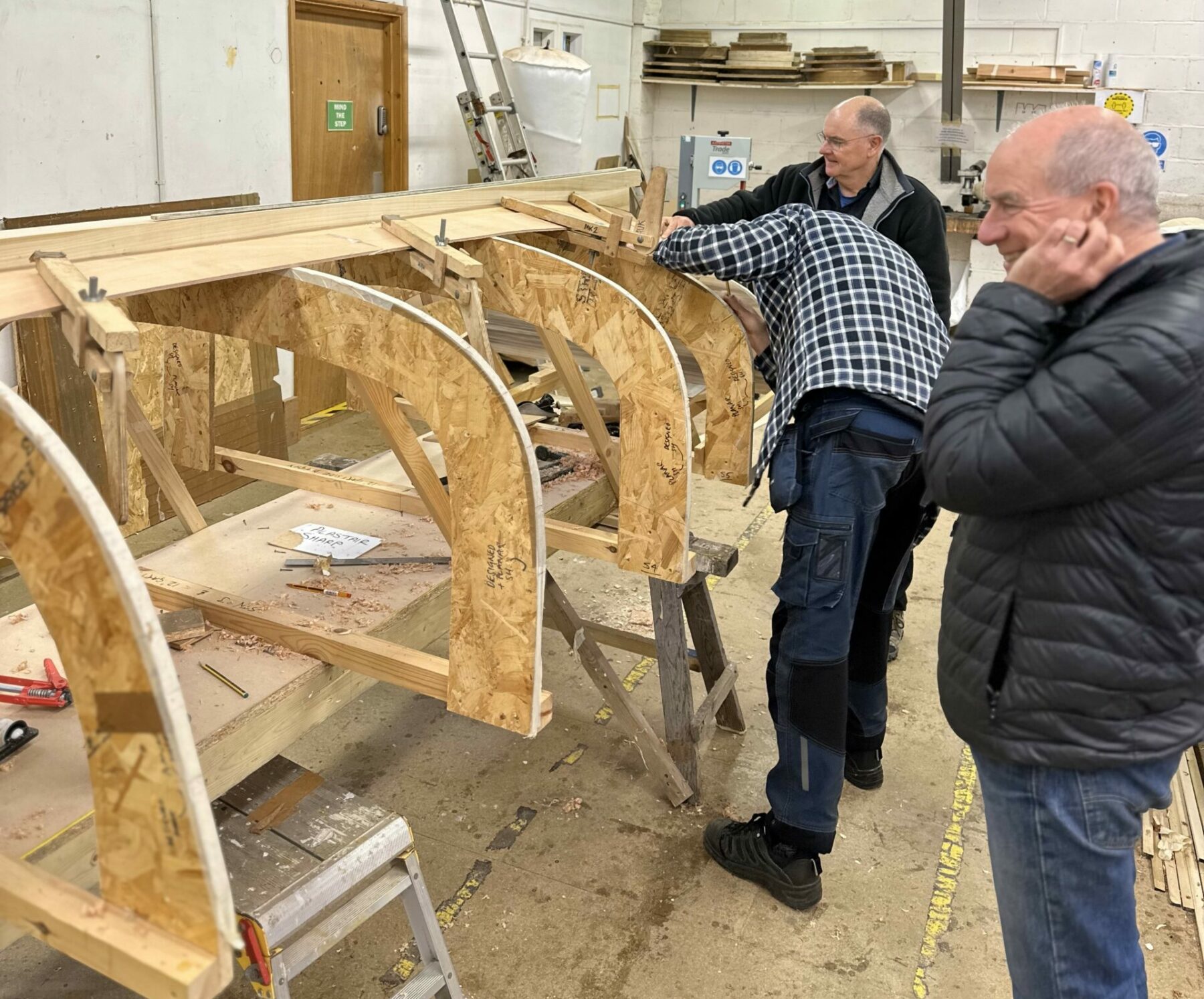 Students on Modern Wooden Boatbuilding course