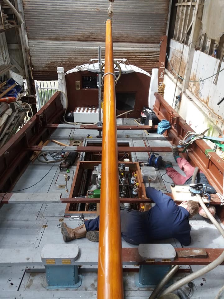 Bedford - conservation of her launch carriage (c) NEMT