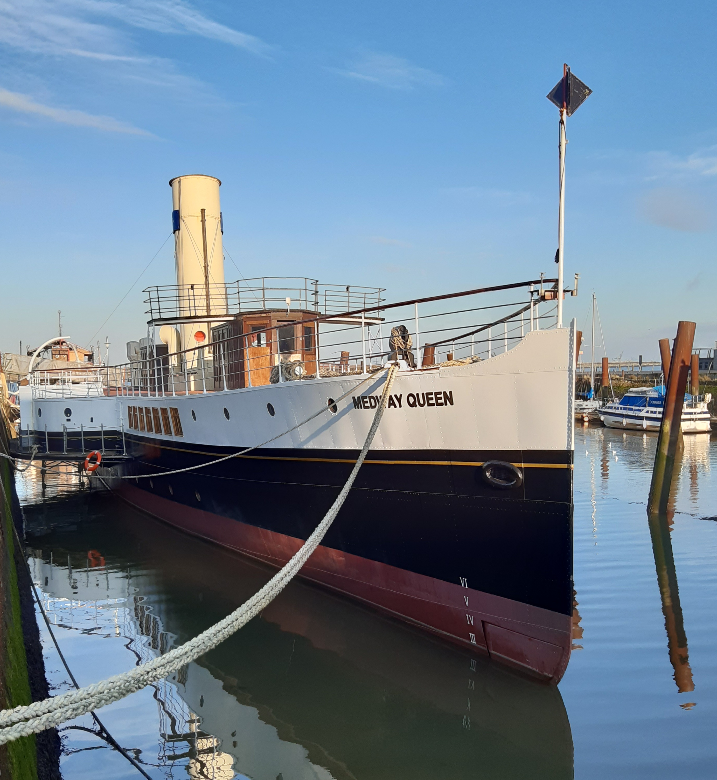 PS Medway Queen at Gillingham Pier by Martin Goodhew