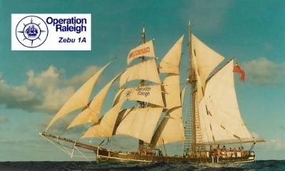 Photo 2: Zebu under full sail during Operation Raleigh 1984-1988