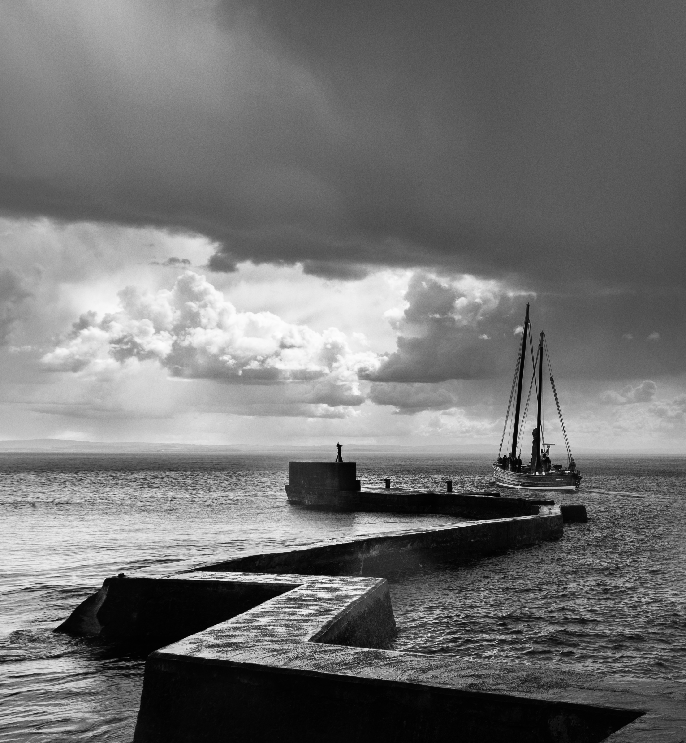 Reaper passing The Blocks at St Monans by Alistair Ramsey
