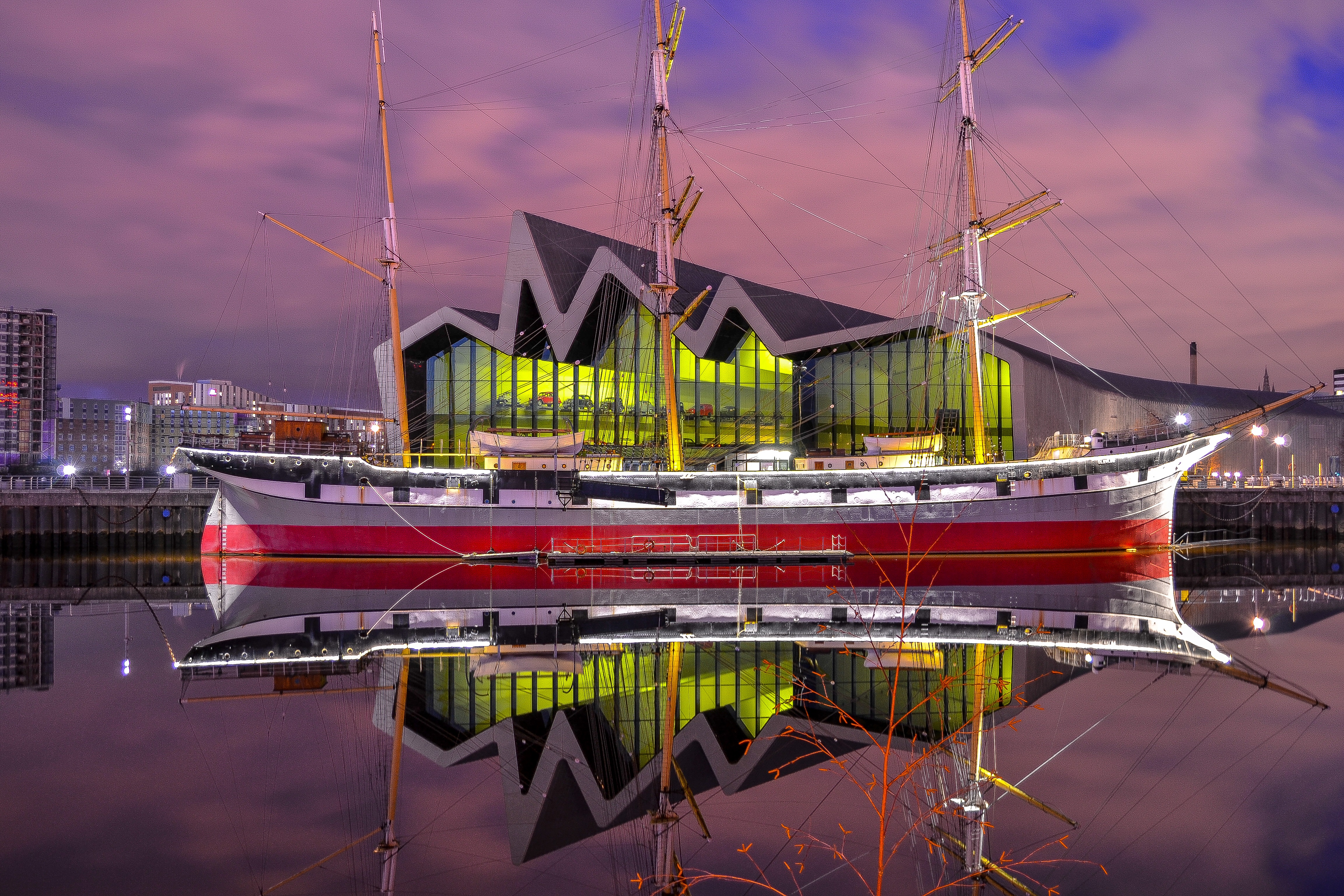 Riverside Museum, Glasgow and Tall Ship Glenlee by Daniel Jones