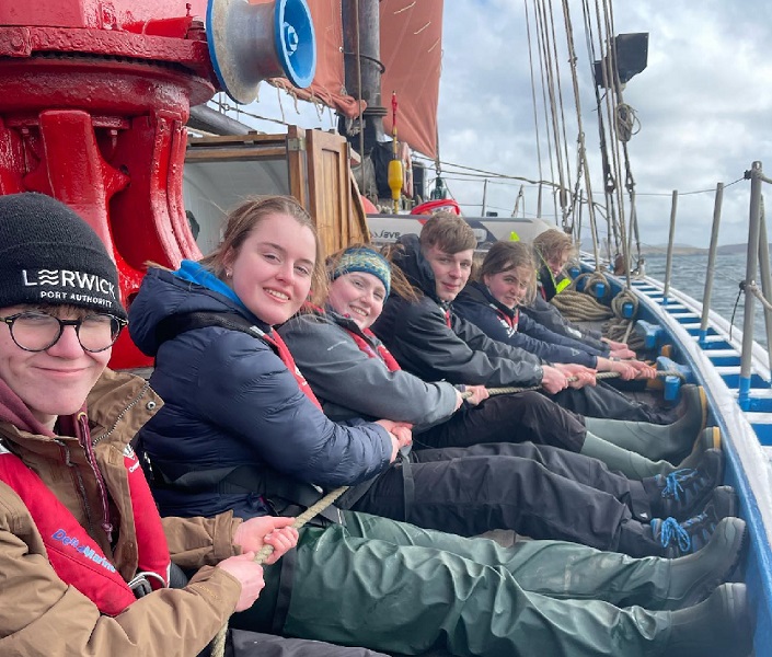 Swan Trust - Sail Training Shetland trainees, April 2023