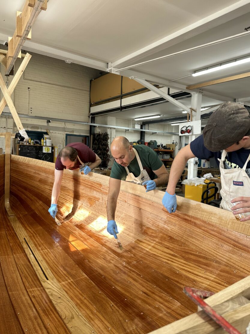 Students on Traditionaal Wooden Boat Building Course