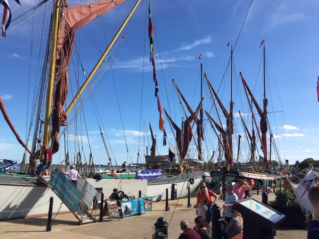 Blue Mermaid (2019) receiving visitors on the Hythe, Maldon. Owned by Sea Change Sailing Trust. Photo by Andrea Raiker