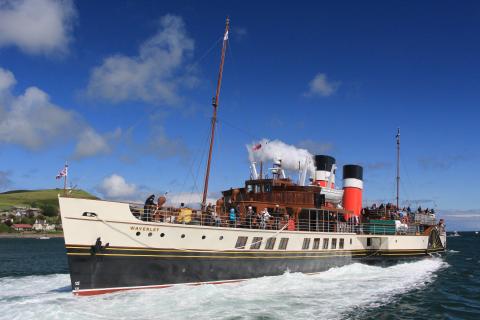 'Doon the watter' as PS Waverley leaves Campbeltown, by C Smith
