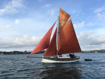 Peggy H under sail
