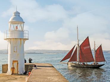 Photo Comp 2018 entry - Pilgrim of Brixham passing Brixham Lighthouse, by Steve McMillan