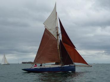 Sybil of Wivenhoe - tacking flying jib