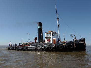 Kerne underrway Jun 2017 (c) Steam Tug Kerne Preservation Soc