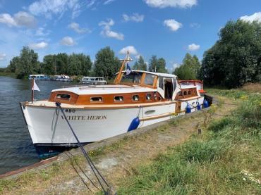 White Heron moored 2020