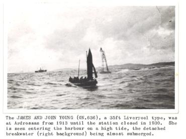 James and John Young at Ardrossan Harbour probably 1920s