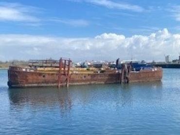 Barge Number 9 on the water