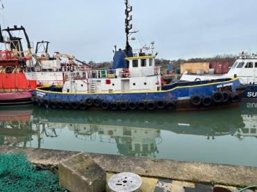 EMS Defender in mooring