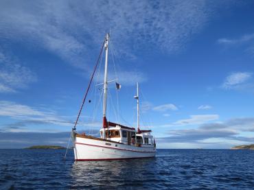 Red Moon moored