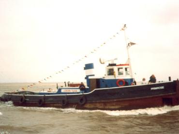 Primrose under way - starboard side